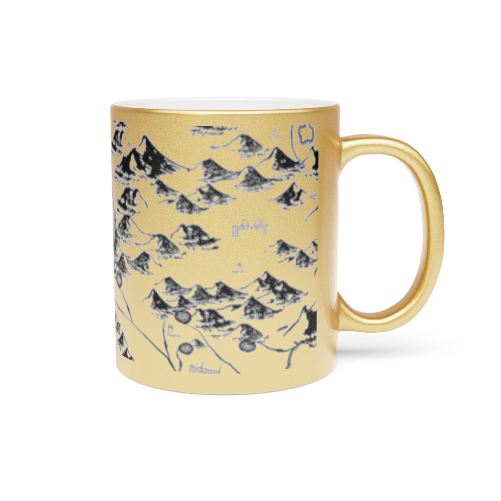 Realm Map Metallic Mug (Silver or Gold)