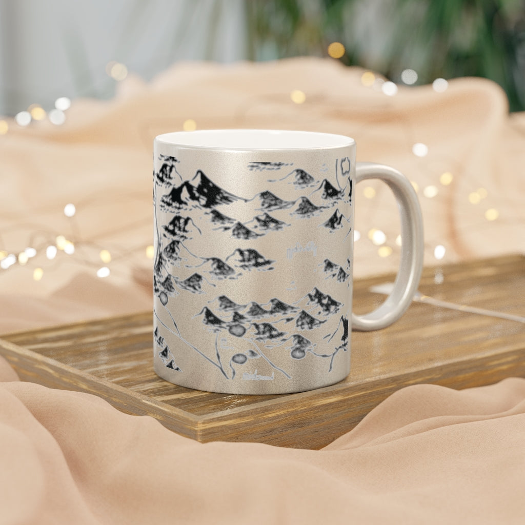 Realm Map Metallic Mug (Silver or Gold)