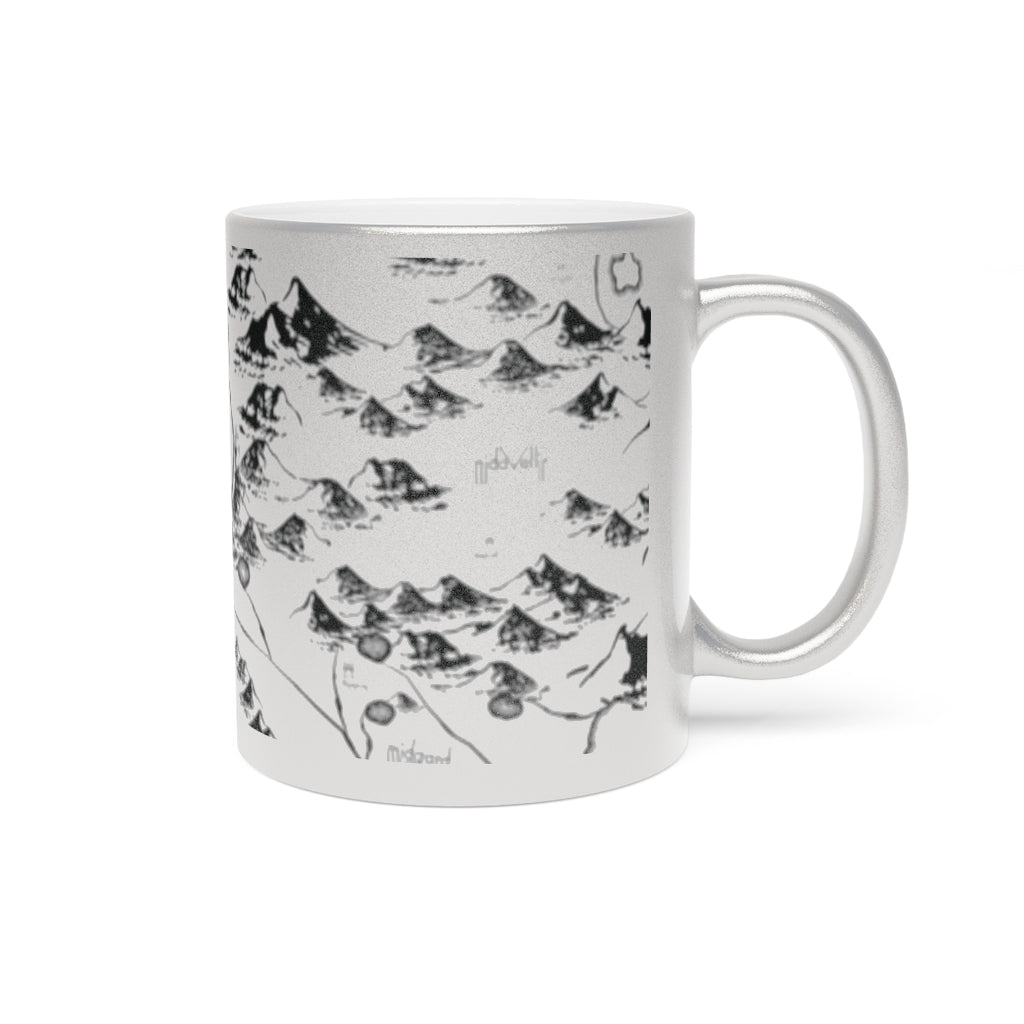 Realm Map Metallic Mug (Silver or Gold)