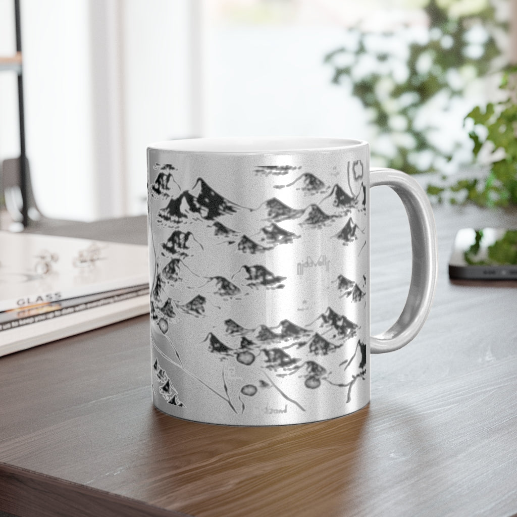 Realm Map Metallic Mug (Silver or Gold)