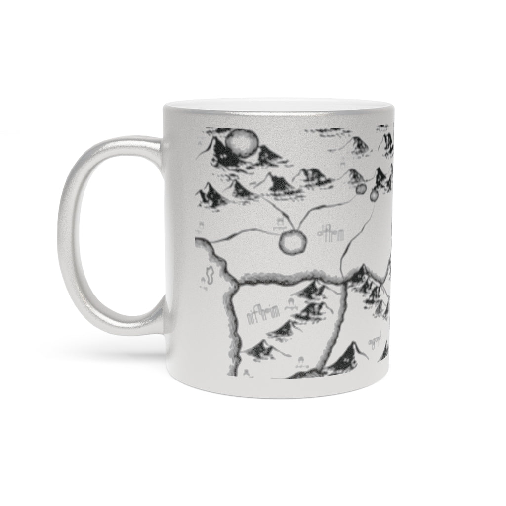 Realm Map Metallic Mug (Silver or Gold)