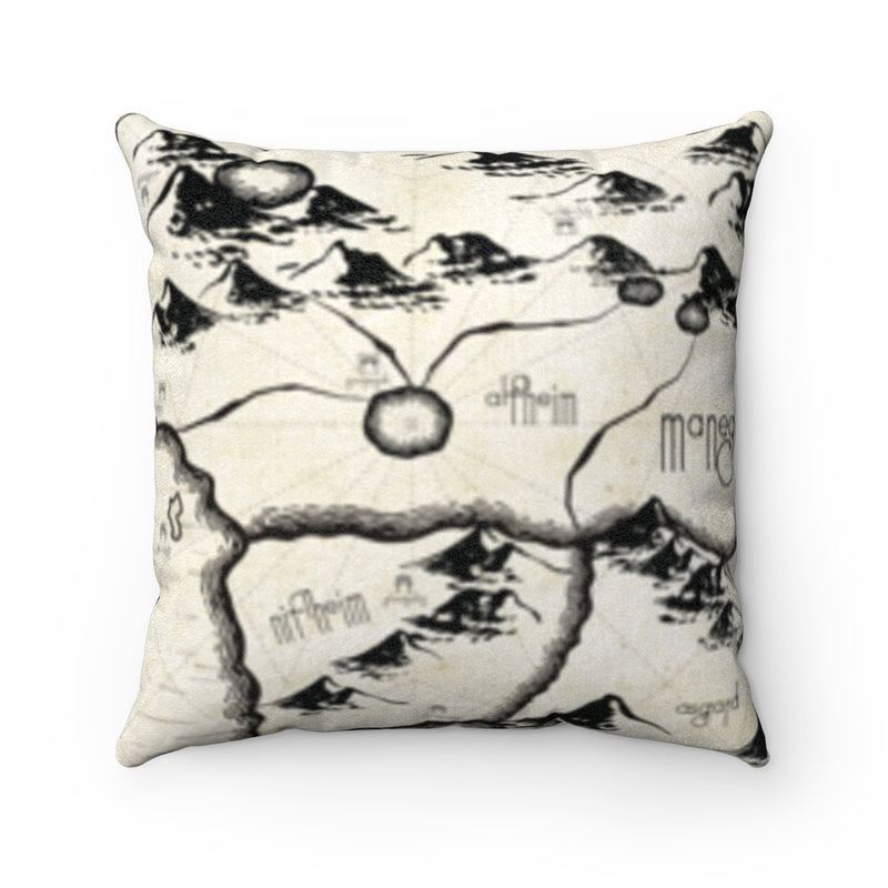Realm Map {Faux} Suede Pillow