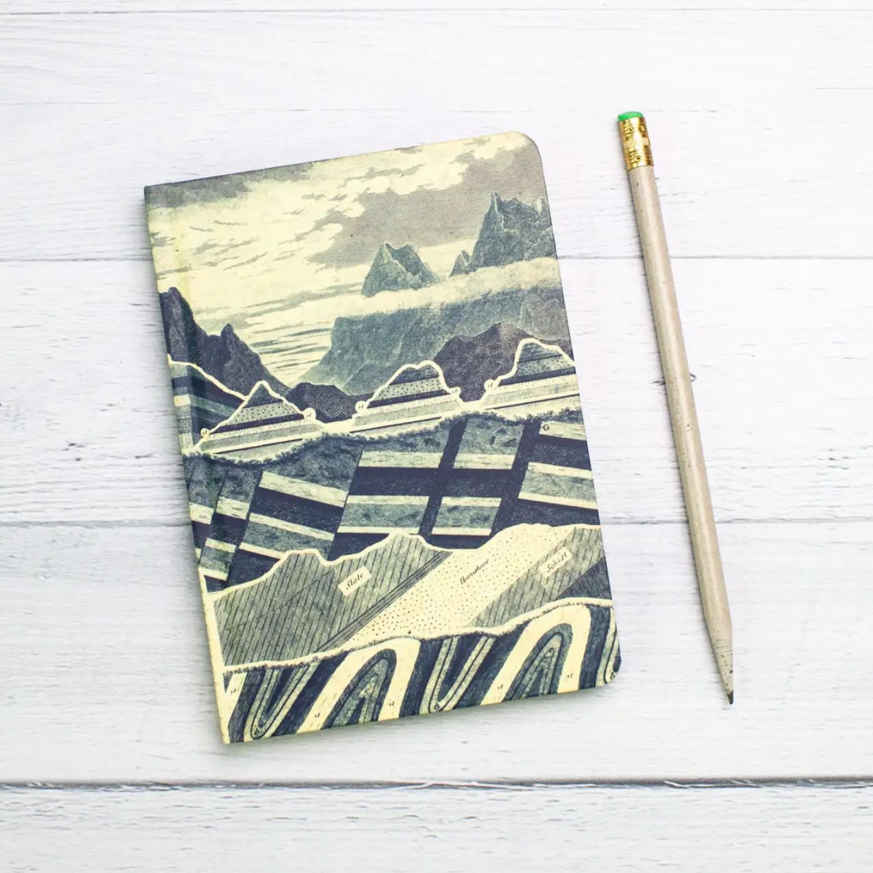 50% Off • Mini Hardcover Notebook Dot Grid • Geological Strata